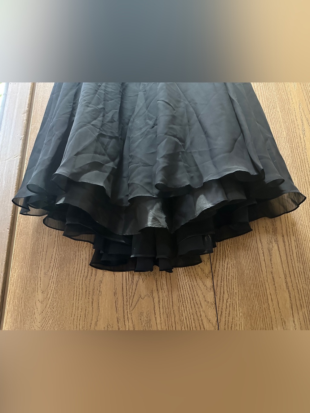 Vintage Black tie formal Vera Wang Black Maxi Evening Gown with Deep V - Picture 5 of 16